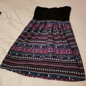 Strapless mini dress